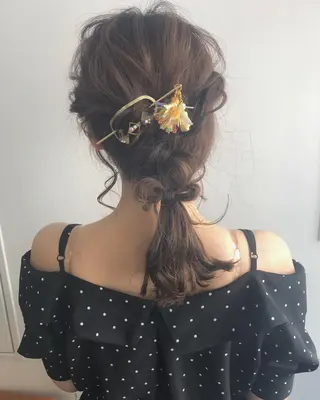 セミロング ヘアアレンジ 柳澤 興輝のヘアスタイル