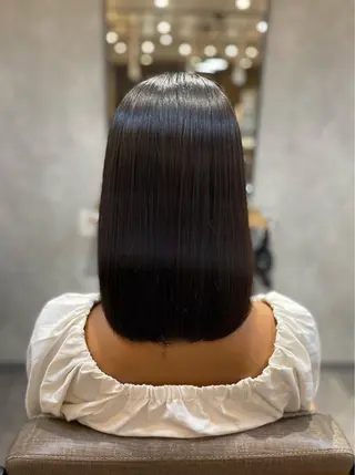 ミディアム レイヤー/透けカラー ✨KANAのヘアスタイル