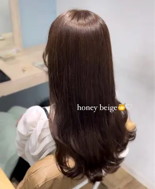 ロング カラー 顔周りカット/ 似合わせ/momo/のヘアスタイル