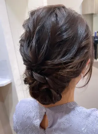 ヘアアレンジ 鈴村緋女/ヘアセット /耳ツボジュエリーのヘアスタイル