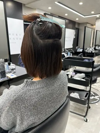 ミディアム パーマ ✨【髪質改善/縮毛 矯正】✨ゆうほのヘアスタイル