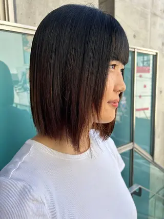 セミロング カラー 久木原 ゆりのヘアスタイル