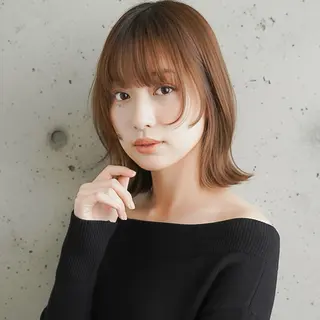 ミディアム ハッシュカット 田窪珠妃のヘアスタイル