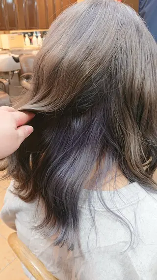 ロング カラー hum立川 水野由香のヘアスタイル