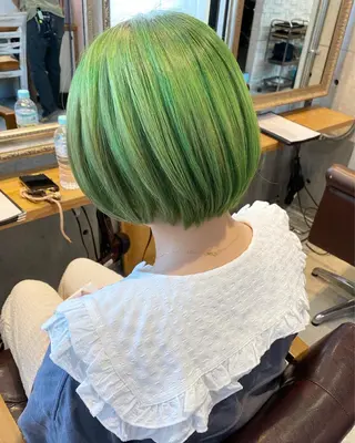 ショート カラー 似合わせカラーパーマ 🌿kitin米川のヘアスタイル