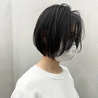 ショート カラー 🌱小顔魅せショート 髪質改善カラー/泉綺のヘアスタイル