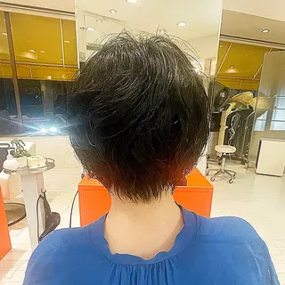 ショート パーマ 前さこ 結衣のヘアスタイル
