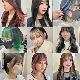 セミロング カラー インナーカラー/レイ ヤーカット♡/マキシのヘアスタイル