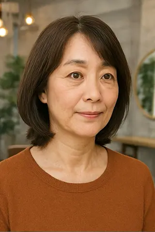 ミディアム 髪質改善/マツパ 垢抜け透明カラー衣笠のヘアスタイル