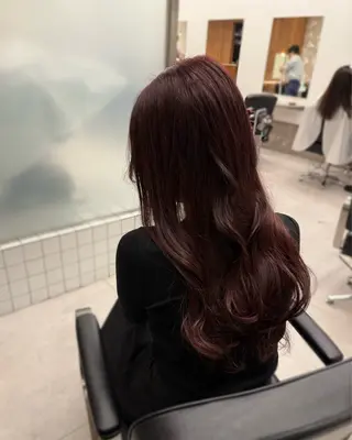 ミディアム カラー 縮毛矯正+モテカラー 🎀✨MIHOのヘアスタイル
