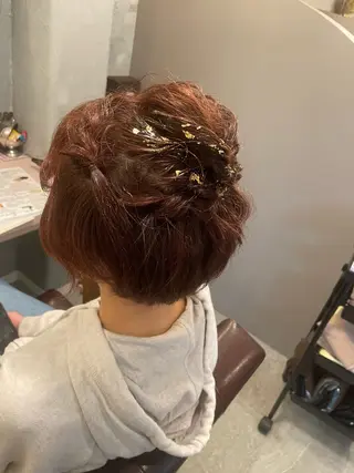 ショート ヘアアレンジ hair make echo滿木あい花のヘアスタイル