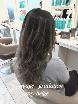 セミロング カラー 山崎俊輔/髪質改善 /バレイヤージュのヘアスタイル