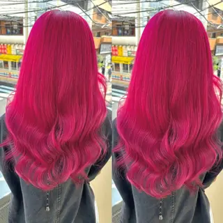 ロング カラー ヘアメ🎀推しカラー 🥣横浜/しほ🧸のヘアスタイル