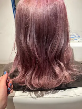 ミディアム カラー デザインカラー/ オダセイナのヘアスタイル