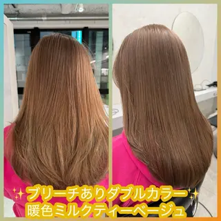 セミロング パーマ 新島 涼のヘアスタイル