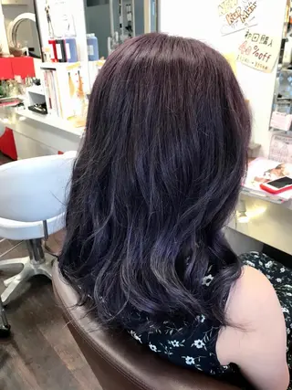 ロング カラー 岩谷/ブリーチ 🪽透明感カラーのヘアスタイル