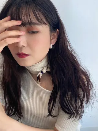 ロング カラー 前田 梨沙のヘアスタイル