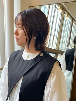 ショート 艶髪color💎髪 質改善ストレート大吉のヘアスタイル