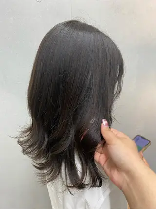 セミロング カラー nana l 韓国スタイル౨ৎのヘアスタイル