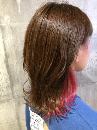 ミディアム カラー パーマ ヘアアレンジ メンズ キッズ ネイル マツエク・マツパ EnBlesS西宮 マンツーマン神道有基のヘアスタイル