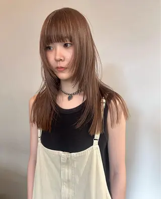 ロング カラー ハイトーン レイヤー🎀meiのヘアスタイル