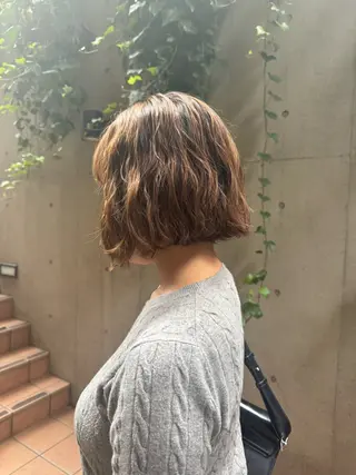 ショート 大人可愛い♡コテ巻き パーマ🌼杉田 萌恵のヘアスタイル