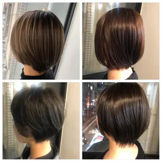 ショート カラー 髪質改善&ブリーチ 伊勢 祐一郎のヘアスタイル
