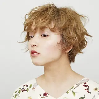 ショート カラー パーマ ヘアアレンジ メンズ キッズ ネイル マツエク・マツパ 藤井 仁紀のヘアスタイル