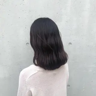 ミディアム カラー 酸性縮毛矯正🧴韓国 レイヤー/髪質改善のヘアスタイル