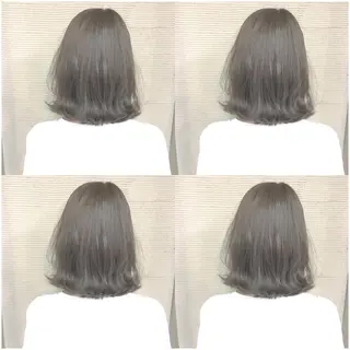 ミディアム カラー パーマ ヘアアレンジ ハイトーン特化🤍 浦住のヘアスタイル