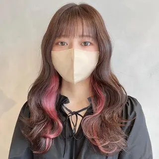 ロング カラー 髪質改善⌇透明感 カラー⌇川上葵のヘアスタイル
