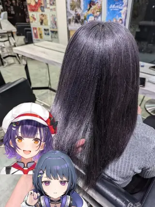 カラー ロング 推しカラー🦉にじさ んじカラー🌈🕒✨のヘアスタイル