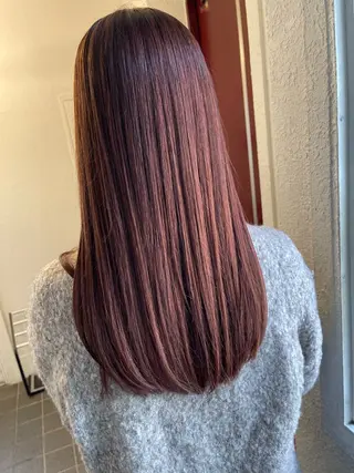 セミロング カラー 竹下 了史のヘアスタイル