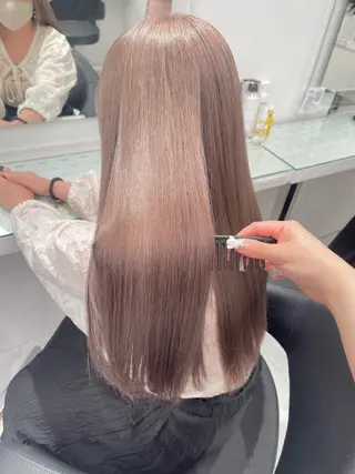 ロング カラー 🤍💕ブリーチカラ ーAyaka💕🤍のヘアスタイル