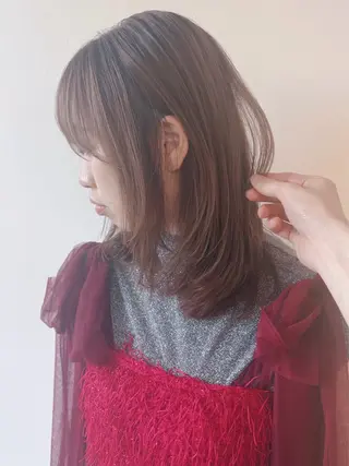 ミディアム ウルフ／レイヤー 🐺🌀寺門和紗のヘアスタイル