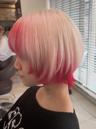 ショート 【暖色ハイトーン】 HARUNA🌼のヘアスタイル