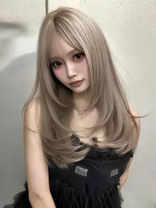 セミロング 福園 弘郁のヘアスタイル