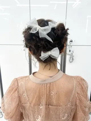 ショート ヘアアレンジ 韓国ヘア/顔周り ヘアセット/加藤優里のヘアスタイル