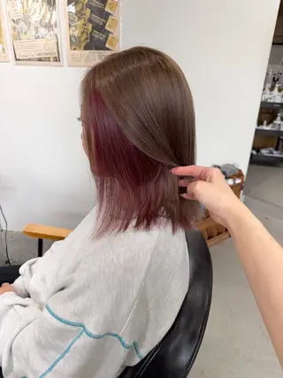ミディアム カラー 💖艶・ブリーチ 透明感miyu💖のヘアスタイル