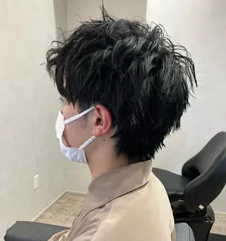 ショート パーマ メンズ 髪質改善 LIME 長野駅のヘアスタイル