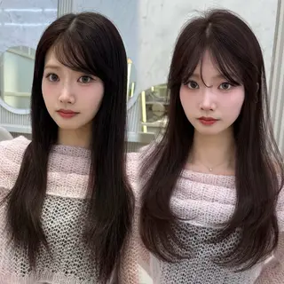ロング カラー 似合わせレイヤー/ 透明感カラーのヘアスタイル