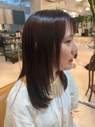 セミロング 菊池 菜月のヘアスタイル