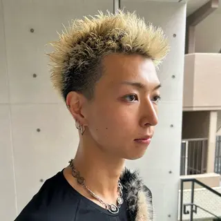 カラー メンズ スパイキーショート 平出天翔のヘアスタイル