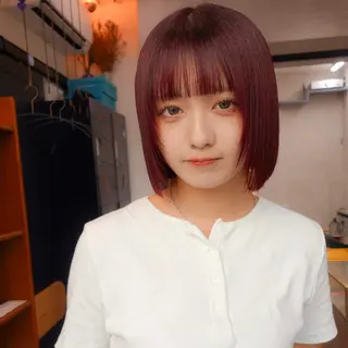 ミディアム カラー ダウンパーマ 【sity.ザイク】のヘアスタイル