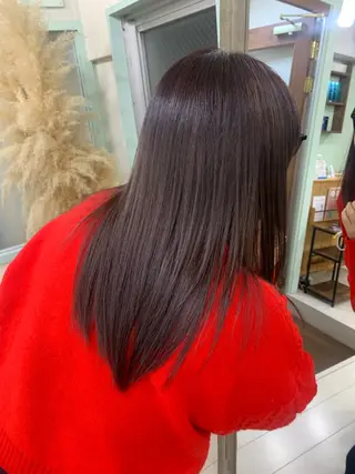 セミロング カラー riho🪻暗髪/ 色持ちがいいカラーのヘアスタイル