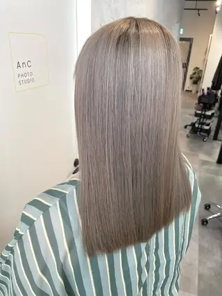 セミロング 👑髪質改善カラー 中垣斗希のヘアスタイル