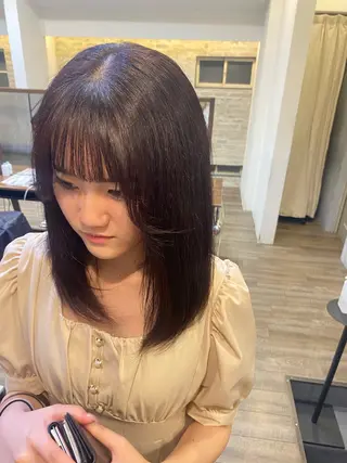 カラー 似合わせレイヤー、 透けカラー/杉本花のヘアスタイル