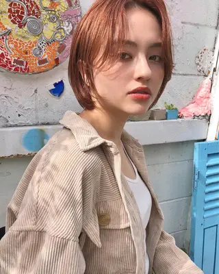 ショート 透明感カラー× レイヤーカット✨高梨のヘアスタイル