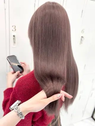 セミロング カラー 盛れる顔周り🤍渋谷 Risa🎀のヘアスタイル