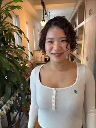 ショート パーマ メンズ キッズ BRAIDS💎愛子 大人ハイライト💎のヘアスタイル